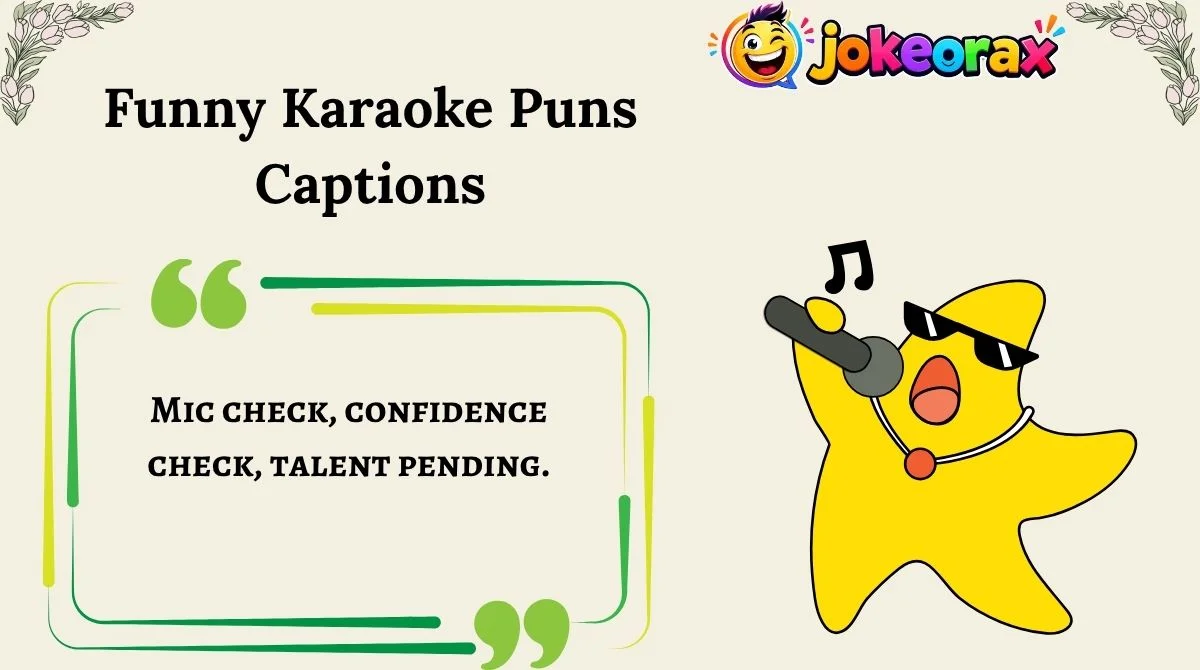Funny Karaoke Puns Captions