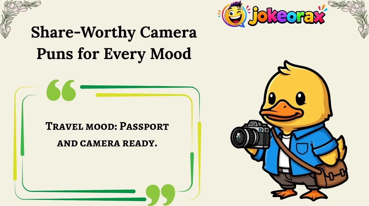 Share-Worthy Camera Puns for Every Mood