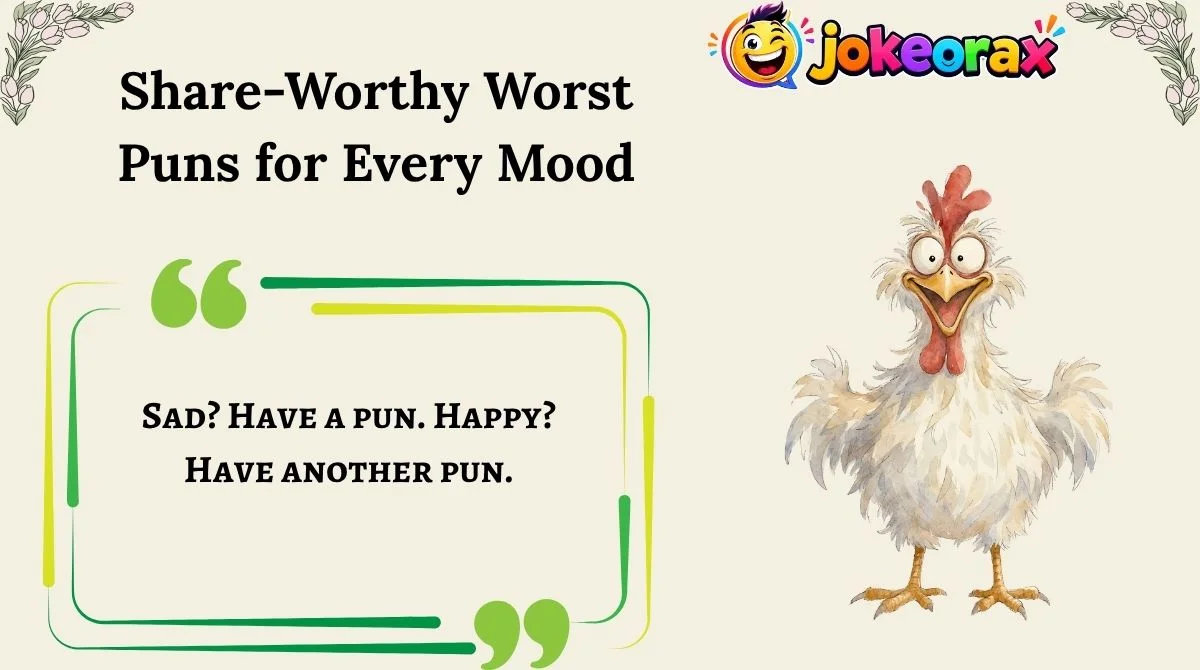 Share-Worthy Worst Puns for Every Mood
