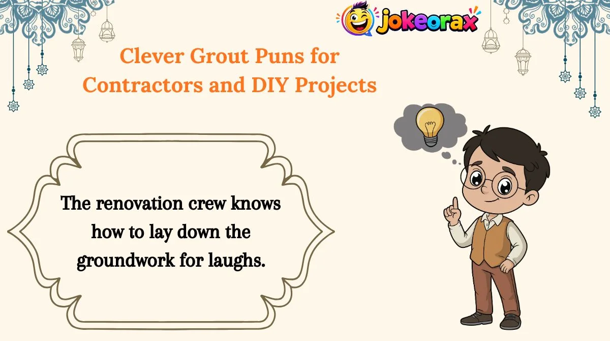 Clever Grout Puns for Contractors and DIY Projects