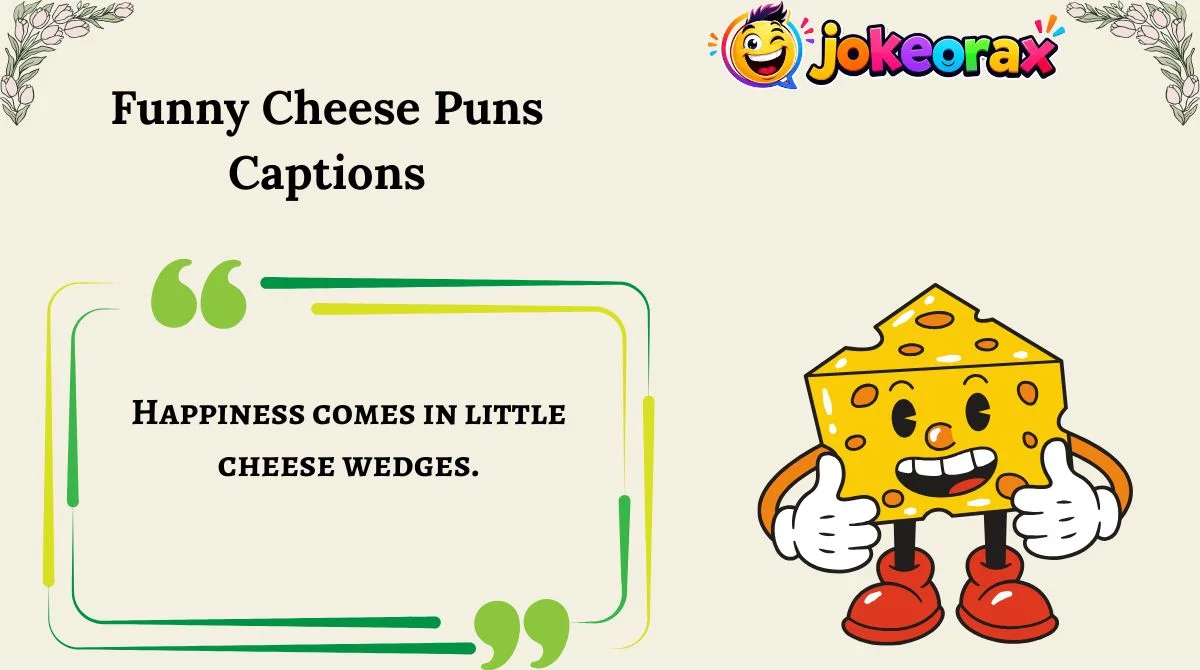 Funny Cheese Puns Captions