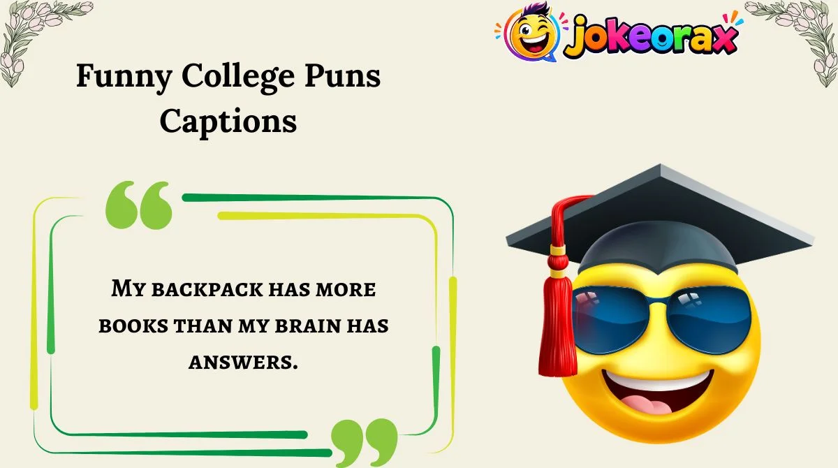 Funny College Puns Captions
