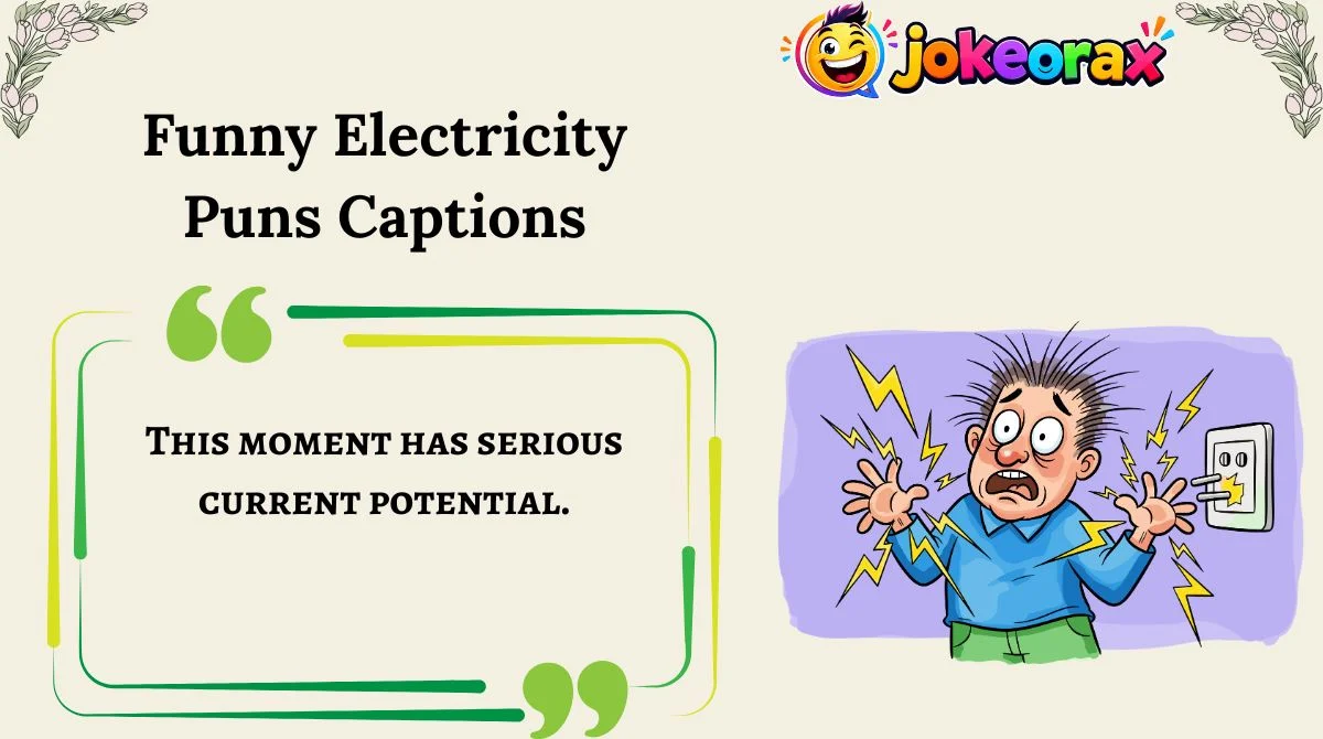 Funny Electricity Puns Captions