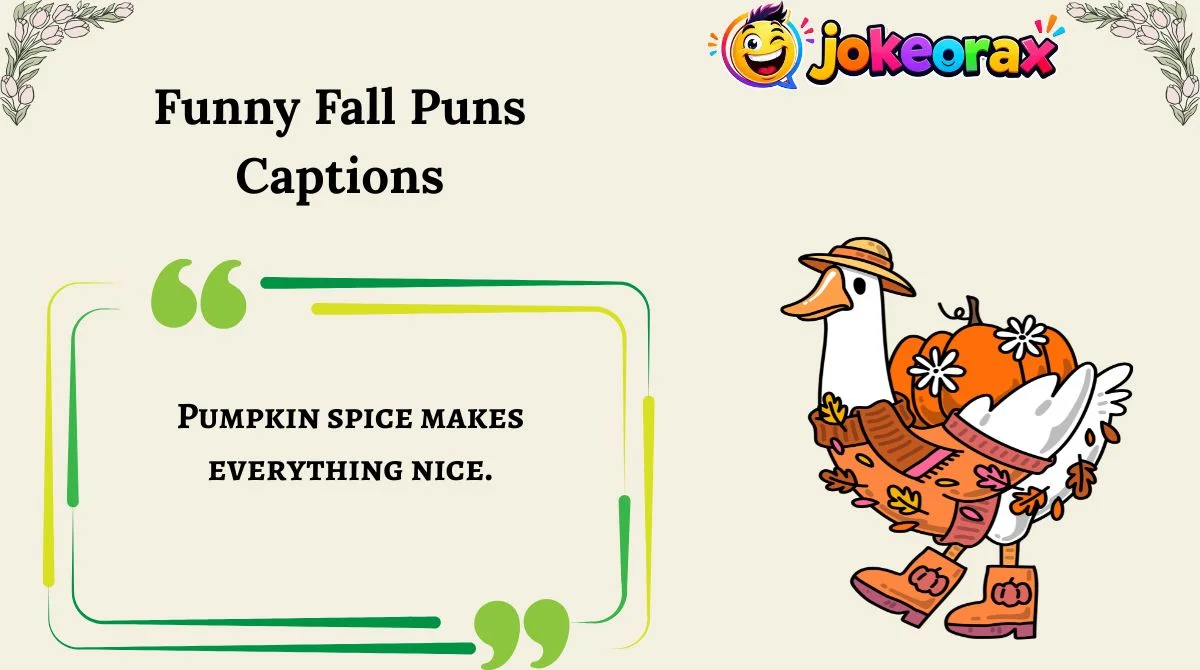 Funny Fall Puns Captions
