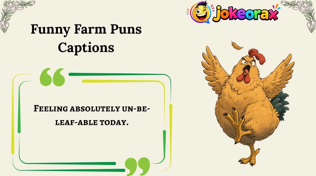 Funny Farm Puns Captions