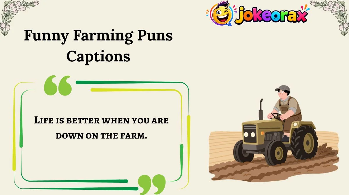 Funny Farming Puns Captions