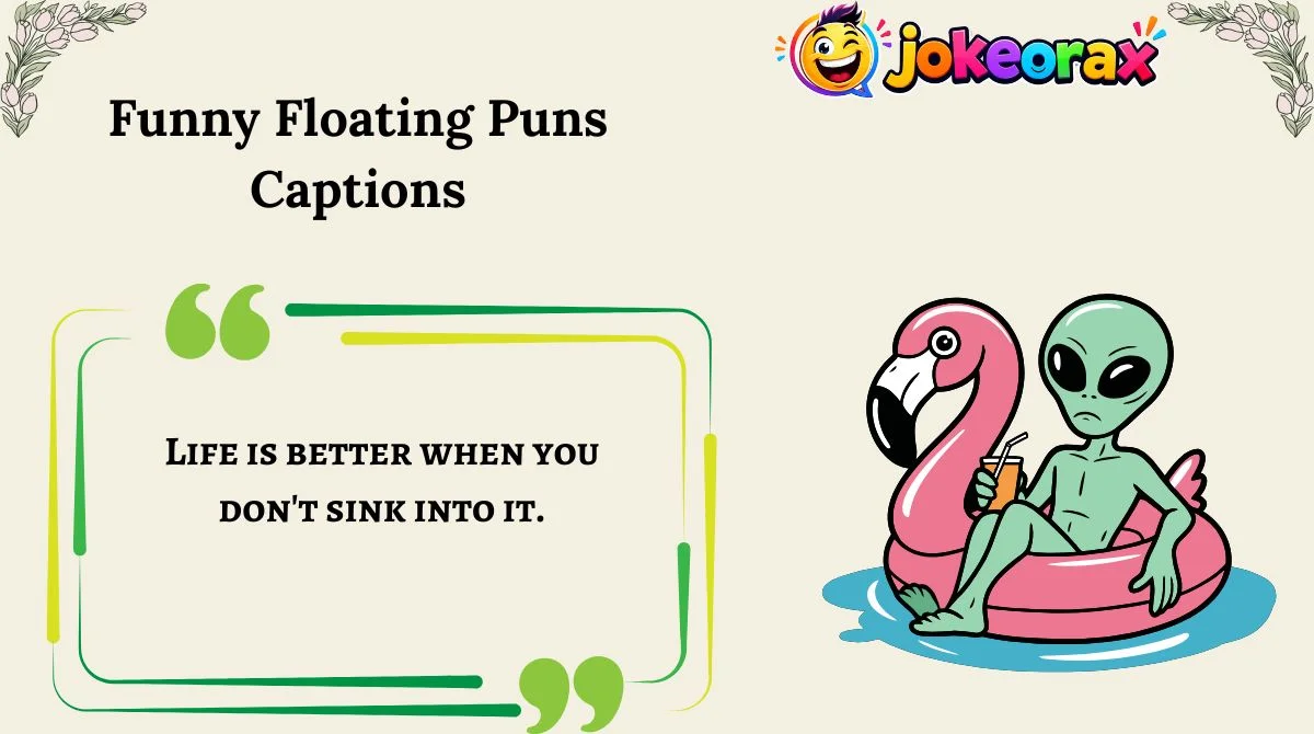 Funny Floating Puns Captions