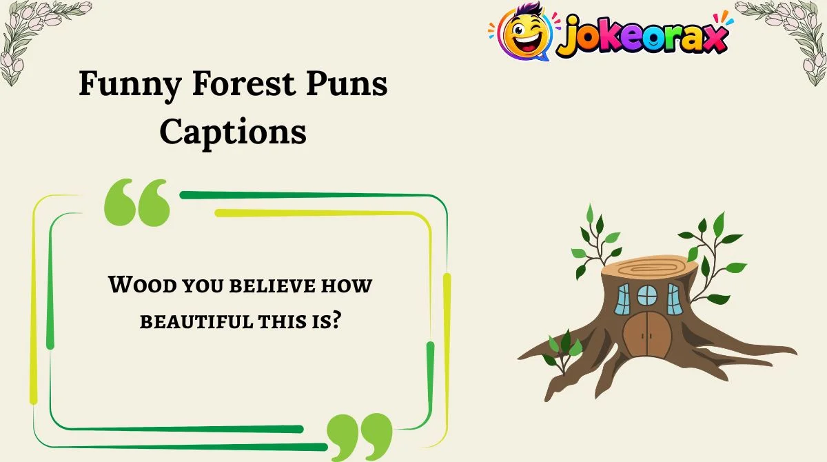 Funny Forest Puns Captions