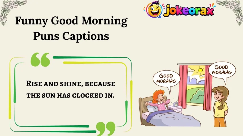 Funny Good Morning Puns Captions
