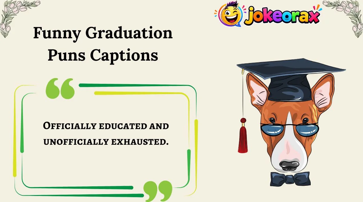 Funny Graduation Puns Captions