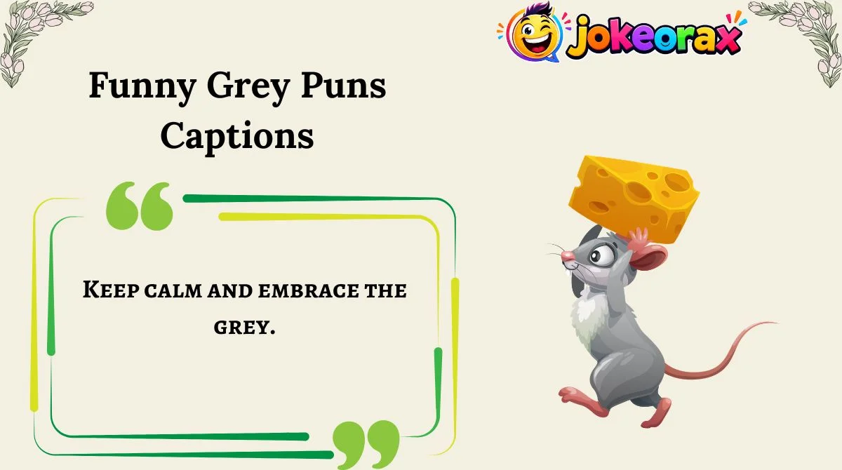 Funny Grey Puns Captions