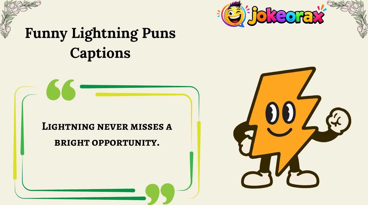 Funny Lightning Puns Captions