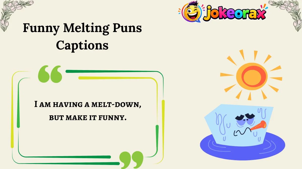 Funny Melting Puns Captions