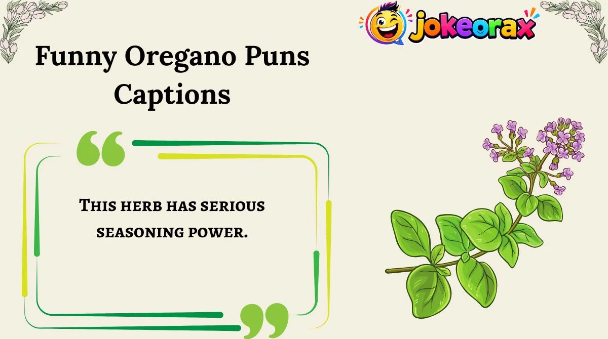 Funny Oregano Puns Captions