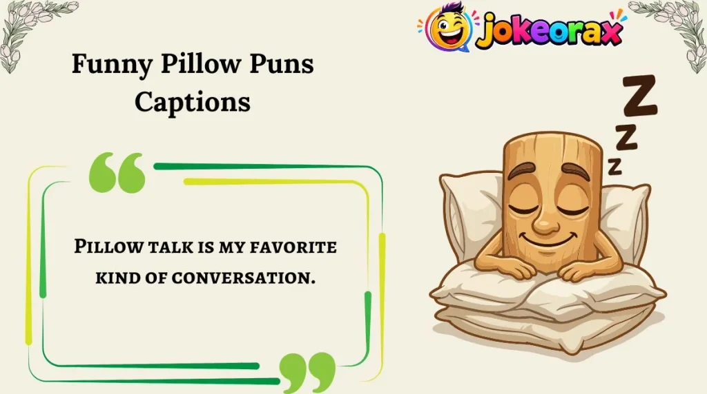 Funny Pillow Puns Captions