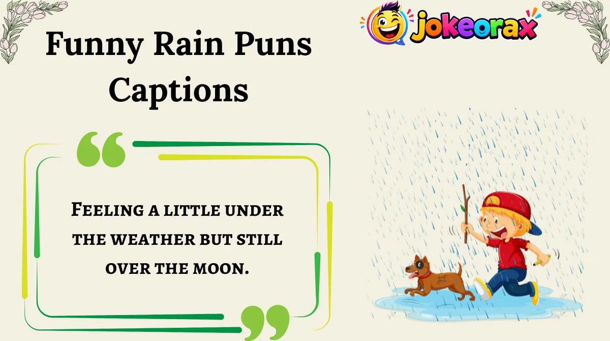 Funny Rain Puns Captions