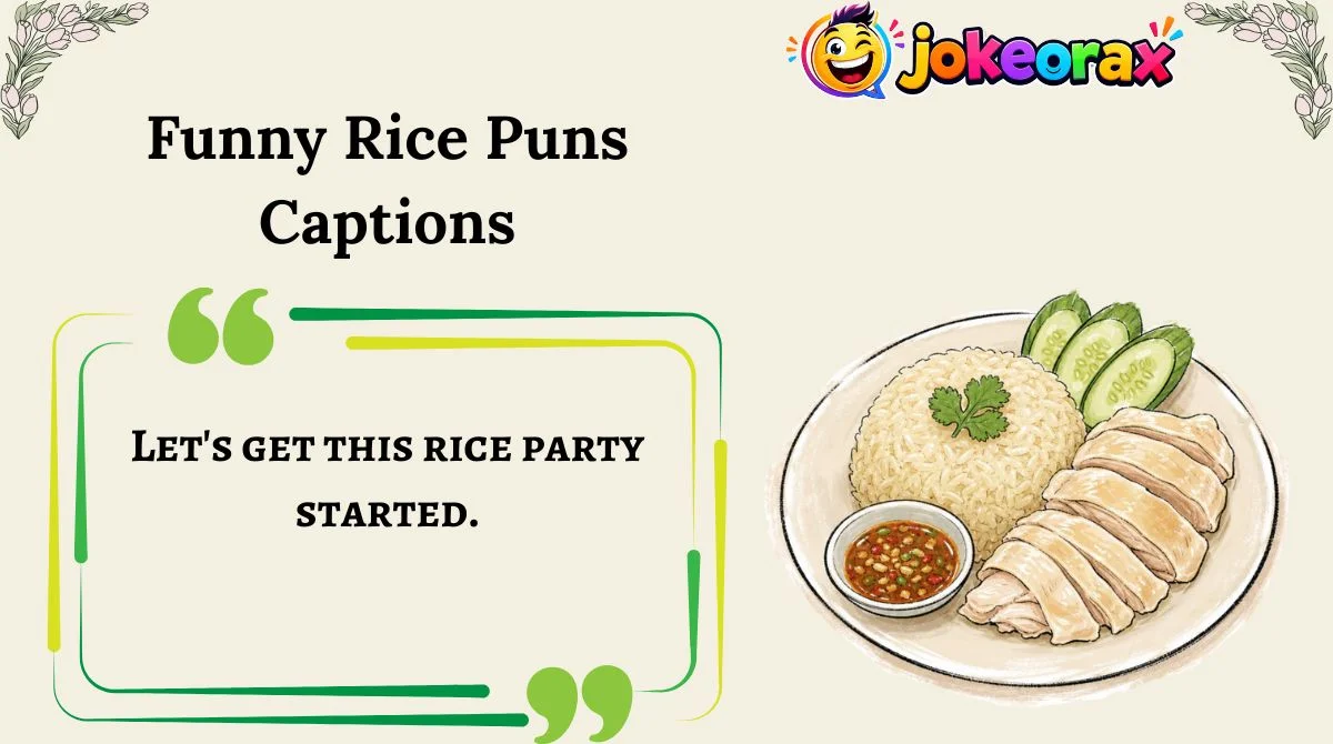 Funny Rice Puns Captions