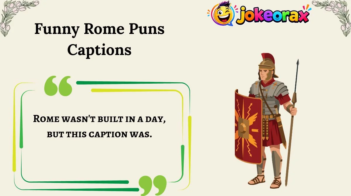 Funny Rome Puns Captions