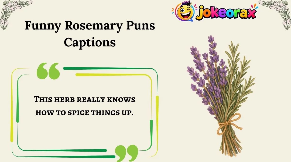 Funny Rosemary Puns Captions