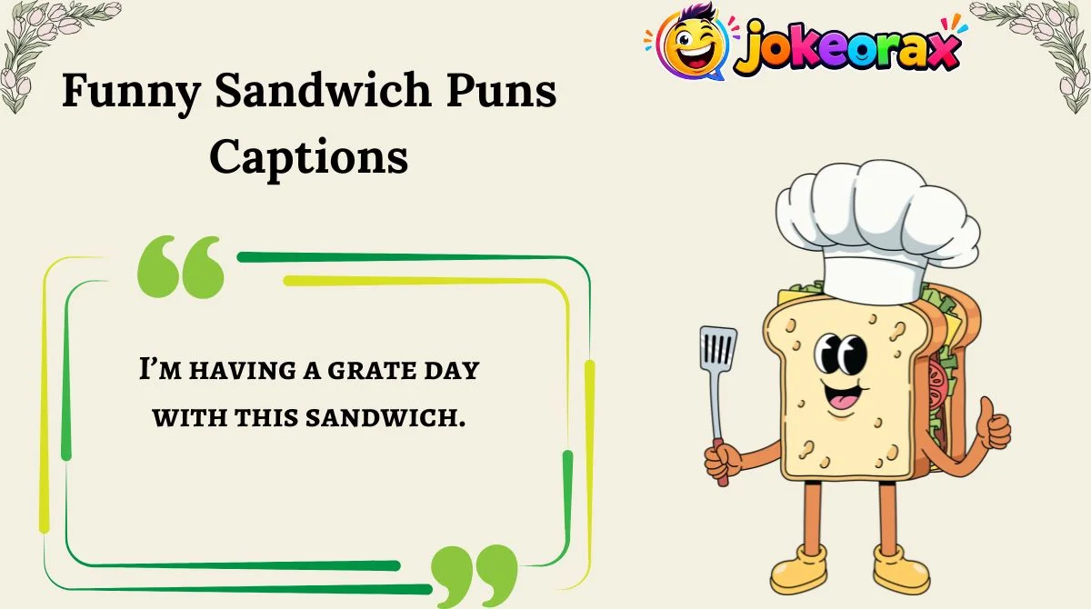 Funny Sandwich Puns Captions