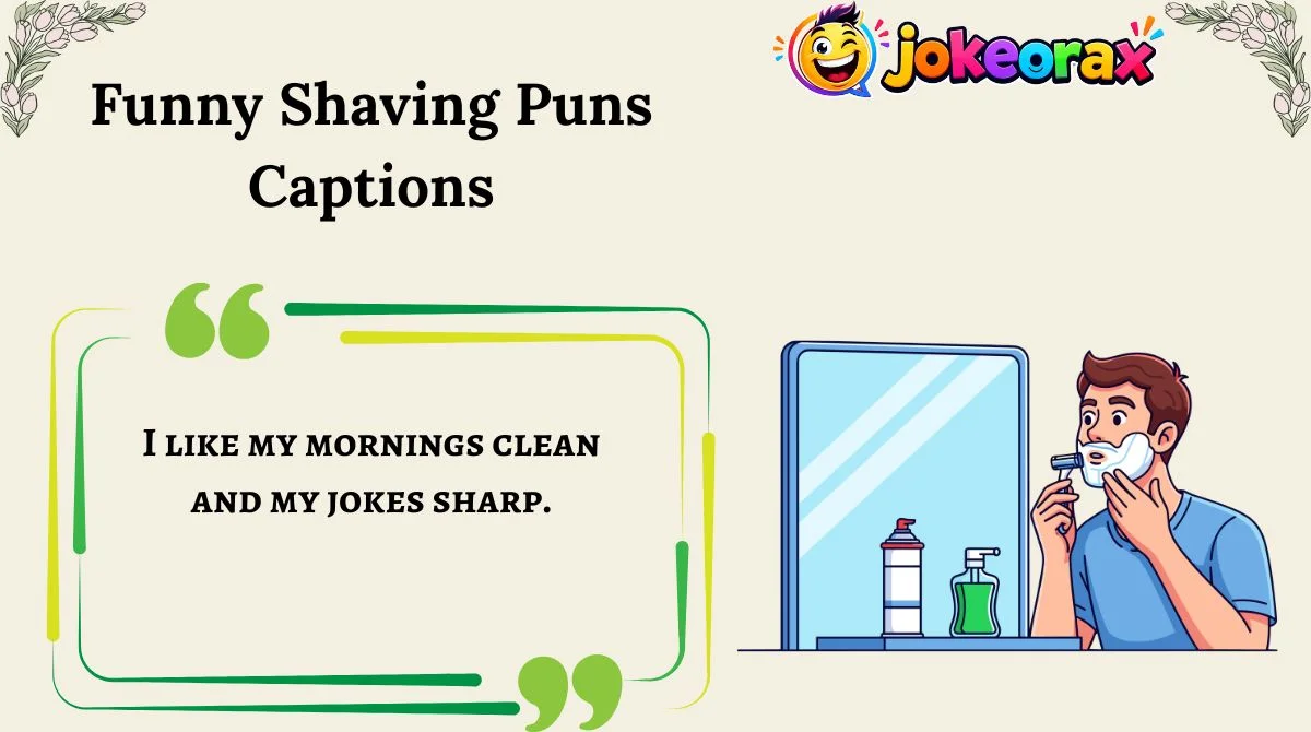 Funny Shaving Puns Captions