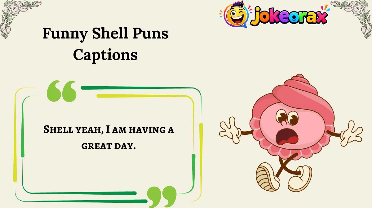 Funny Shell Puns Captions