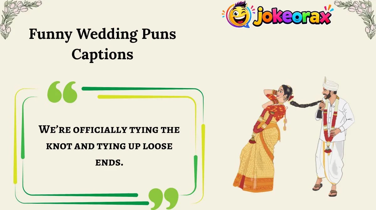 Funny Wedding Puns Captions