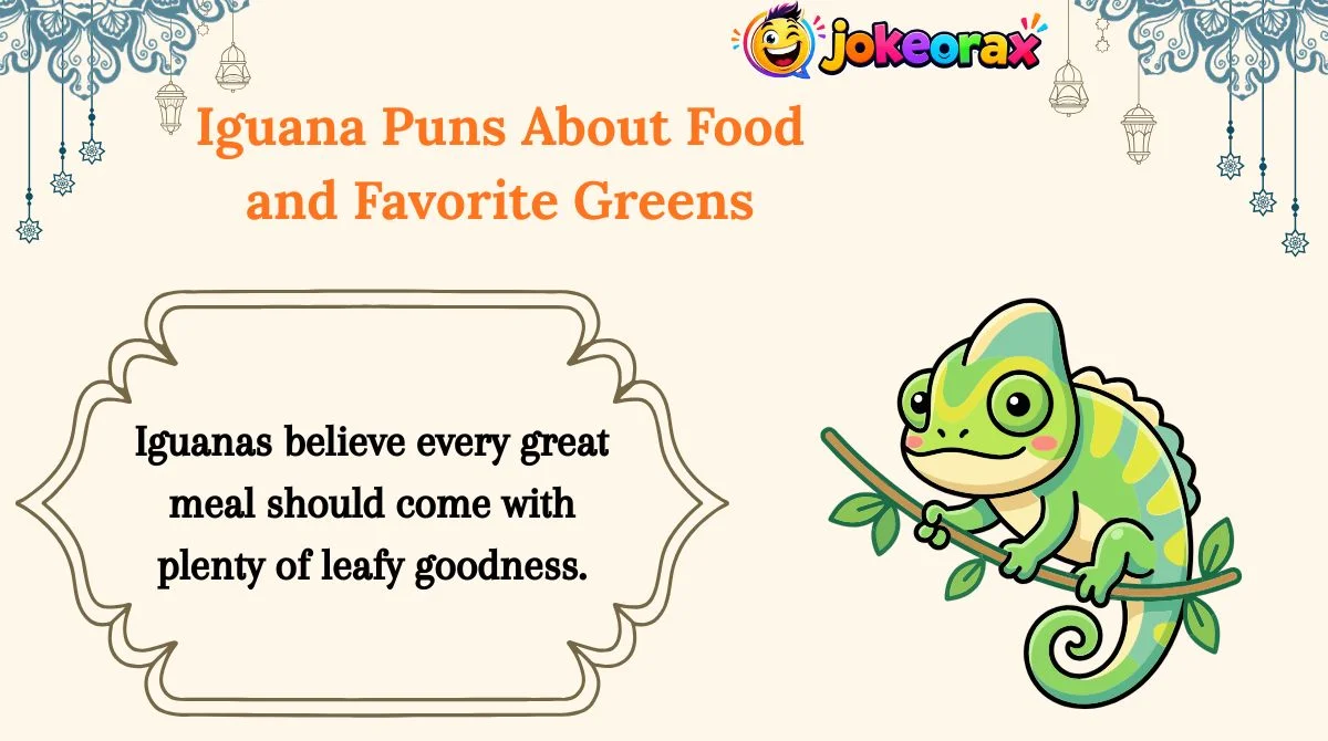 Iguana Puns About Food and Favorite Greens