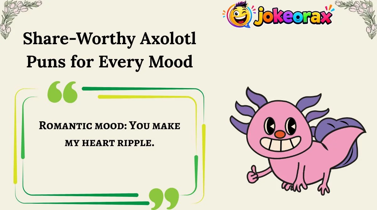 Share-Worthy Axolotl Puns for Every Mood