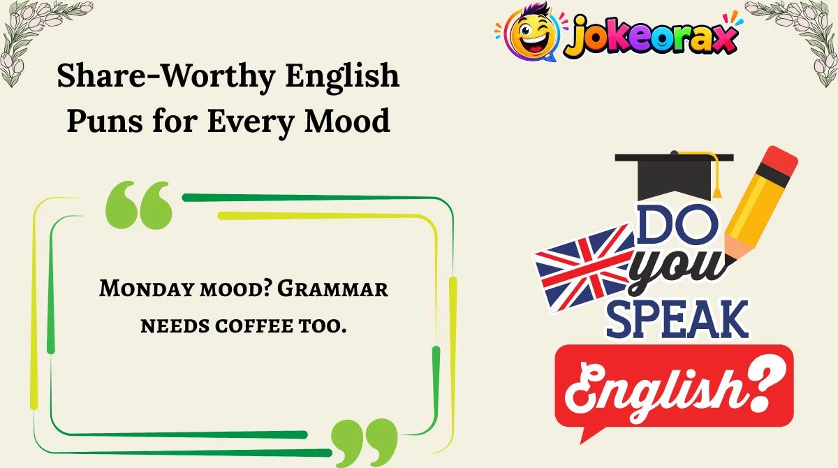 Share-Worthy English Puns for Every Mood