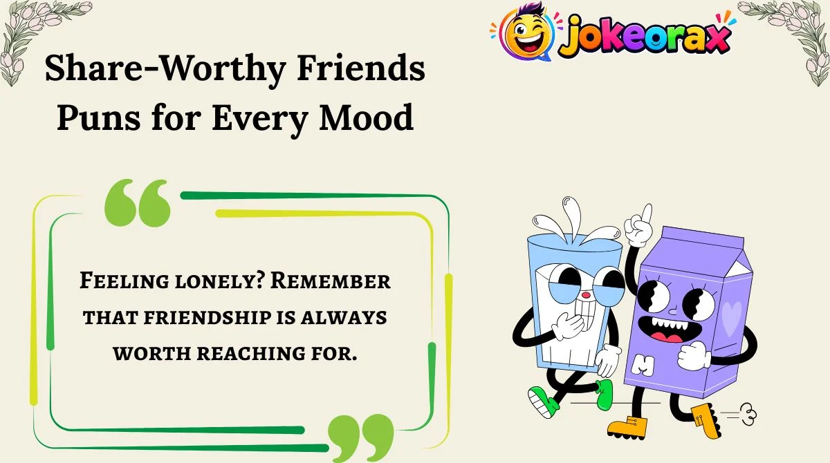 Share-Worthy Friends Puns for Every Mood