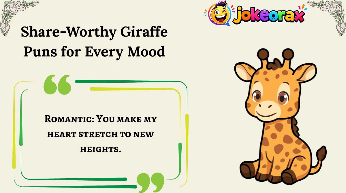 Share-Worthy Giraffe Puns for Every Mood