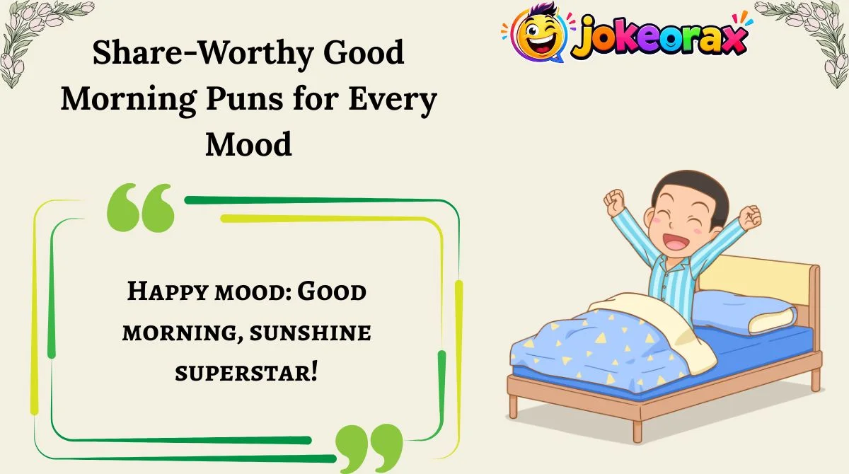 Share-Worthy Good Morning Puns for Every Mood