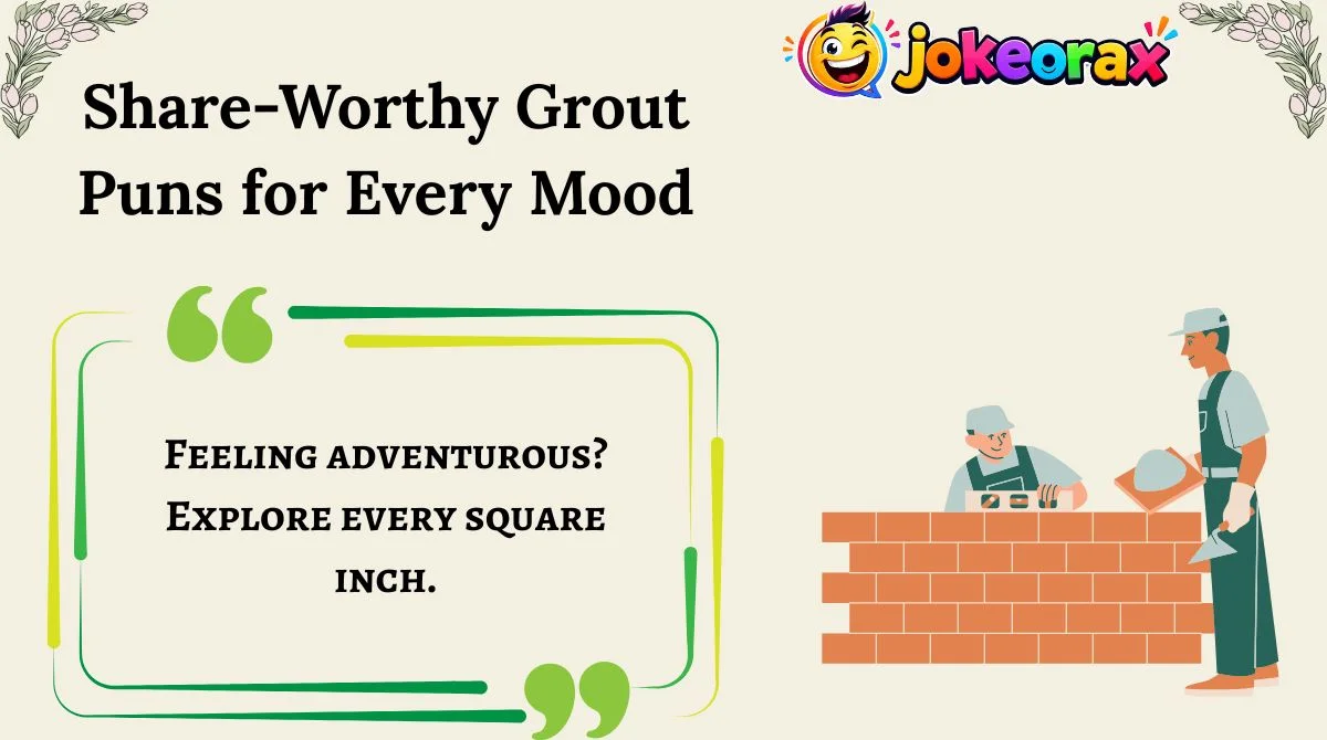 Share-Worthy Grout Puns for Every Mood
