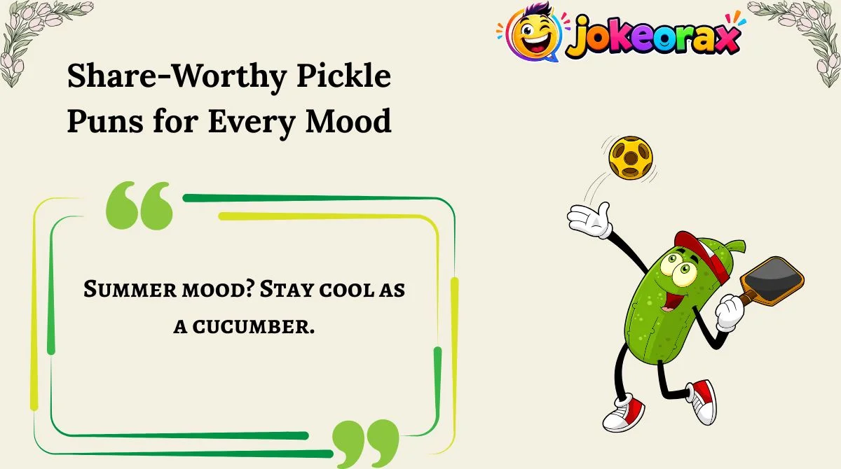 Share-Worthy Pickle Puns for Every Mood