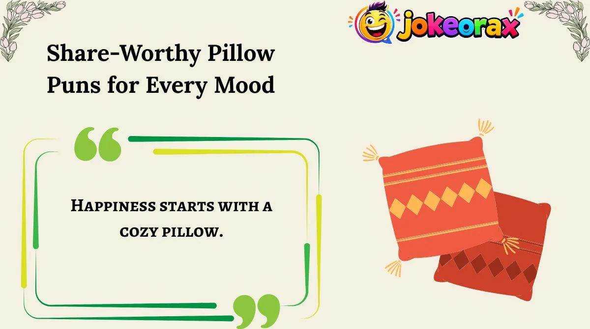 Share-Worthy Pillow Puns for Every Mood