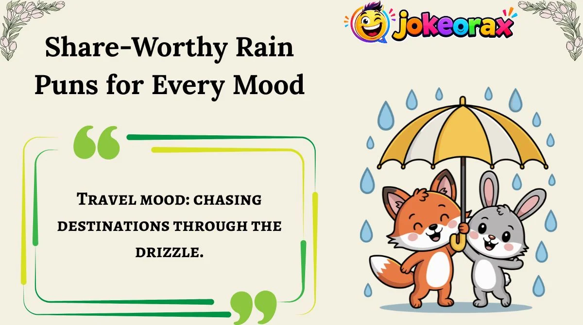 Share-Worthy Rain Puns for Every Mood