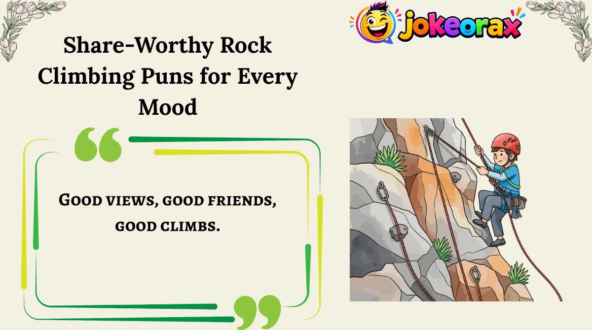 Share-Worthy Rock Climbing Puns for Every Mood