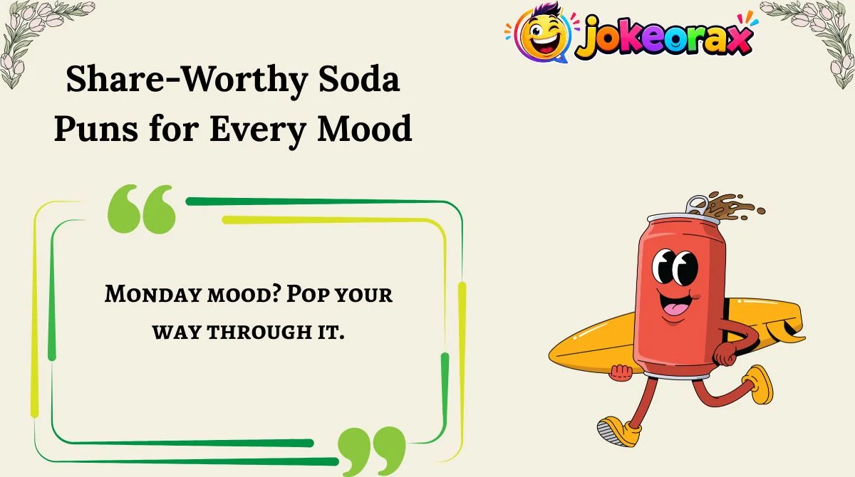 Share-Worthy Soda Puns for Every Mood