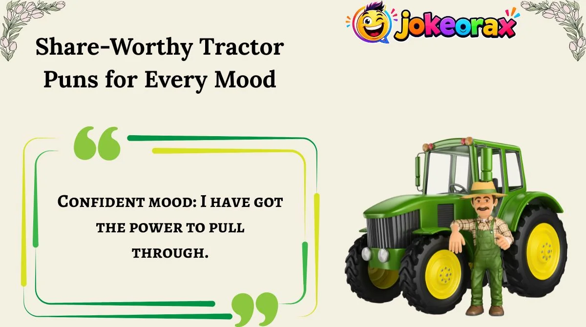 Share-Worthy Tractor Puns for Every Mood