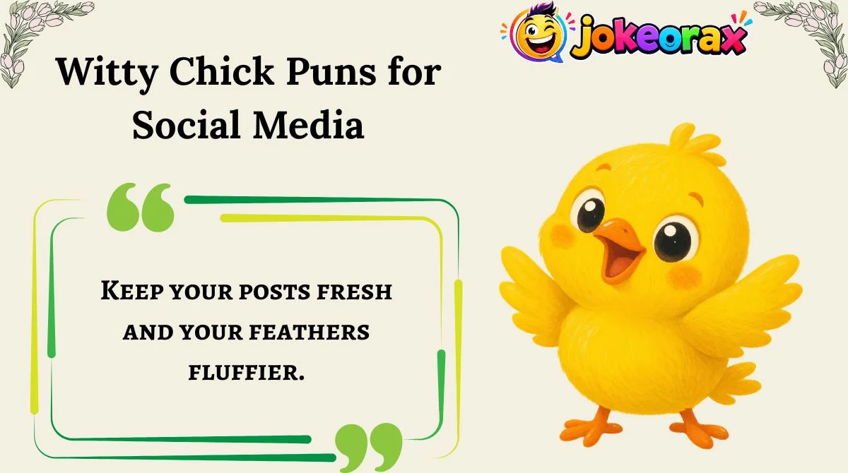 Witty Chick Puns for Social Media