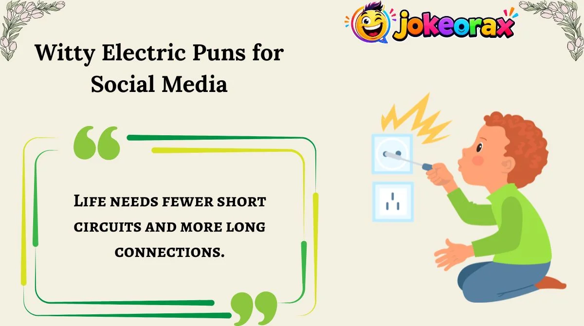 Witty Electric Puns for Social Media