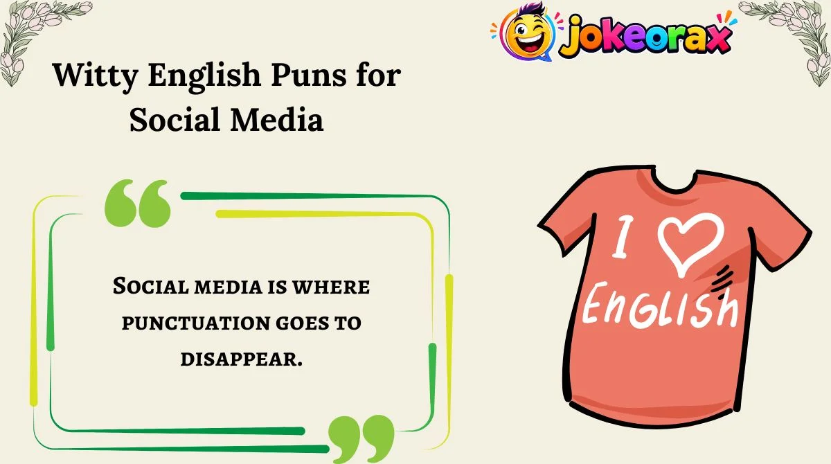 Witty English Puns for Social Media