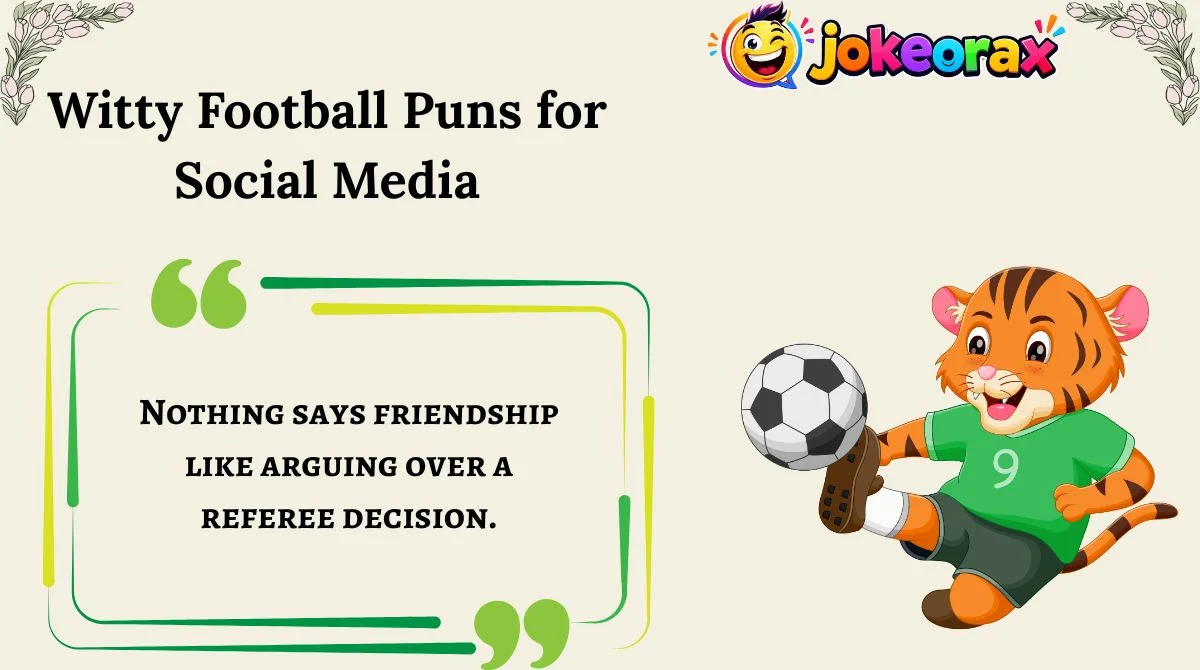 Witty Football Puns for Social Media