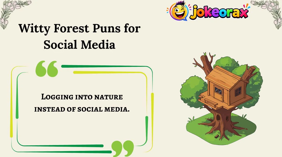 Witty Forest Puns for Social Media