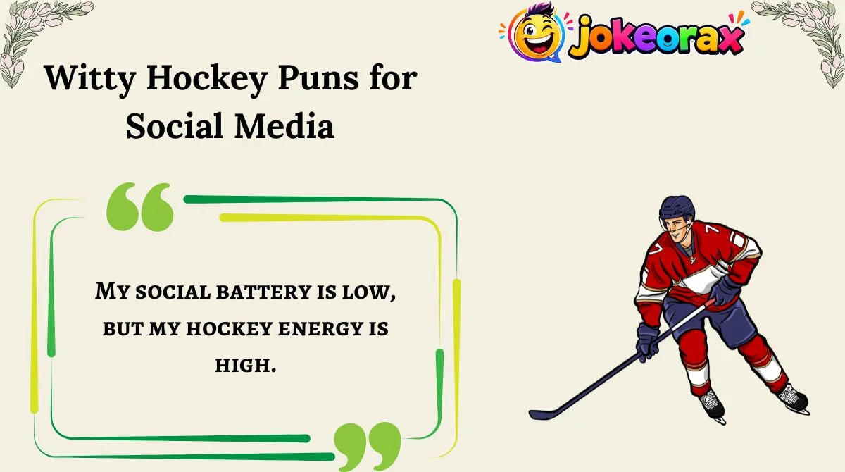 Witty Hockey Puns for Social Media