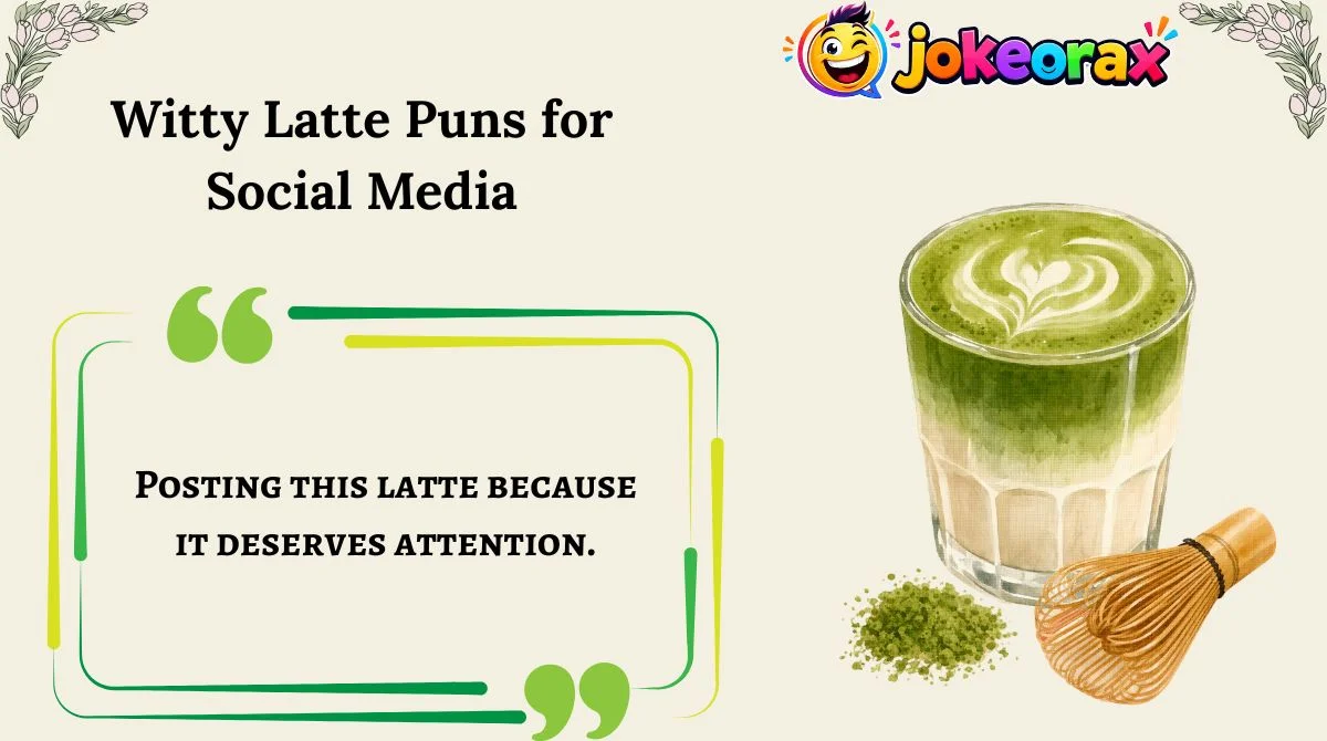 Witty Latte Puns for Social Media
