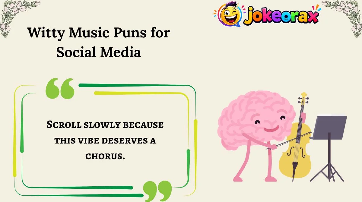 Witty Music Puns for Social Media