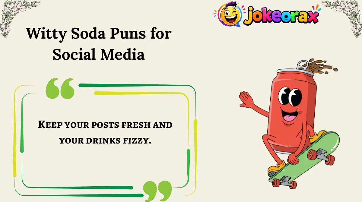 Witty Soda Puns for Social Media
