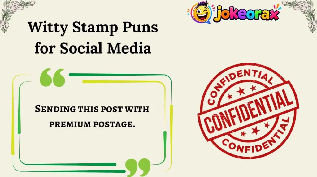 Witty Stamp Puns for Social Media